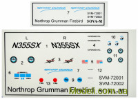 Sova Model 72001 Сборная модель 1:72 Grumman Firebird OPV с антеннами и датчиками