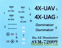 Sova Model 72009 Сборная модель 1:72 Многоцелевой самолет Da-42 Dominator