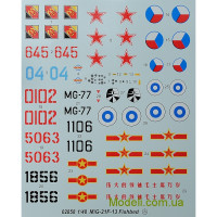 TRUMPETER 02858 Збірна модель фронтового винищувача Mig-21F-13 Fishbed