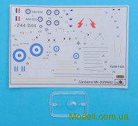 AMODEL 1428 Збірна модель літака: E. E. Canberra B. Mk-20/Mk-62