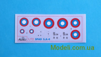 AMODEL 7261 Модель літака: Французький винищувач-біплан SPAD SA4