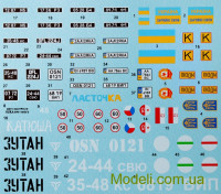 DAN models 35015 Декаль для військової вантажівки ЗІЛ-131 бортовий (13 варіантів фарбування)