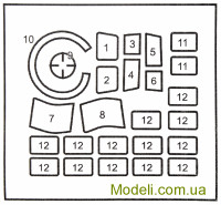 DAN models 72116 Маска для моделі літака C-47/DC-3/Dakota (Italeri)