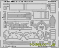 EDUARD 49621 Набір фототравлення 1/48 МіГ-21Ф-13 S.A. (Trumpeter)