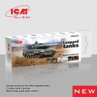 Набір акрилових фарб для танків Leopard, 6 шт.