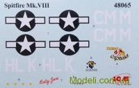 ICM 48065 Масштабна модель винищувача для склеювання Spitfire Mk.VIII