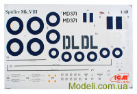 ICM 48067 Збірна пластикова модель британського винищувача Spitfire Mk.VIII