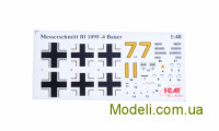 ICM 48804 Збірна модель винищувача Bf-109F-4 з німецьким персоналом Люфтваффе