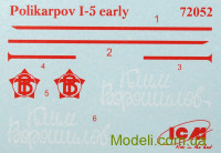 ICM 72052 Збірна модель радянського винищувача - біплана I-5 (ранній)