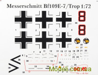 ICM 72133 Масштабна модель німецького винищувача Messerchmitt Bf-109 E7/Trop