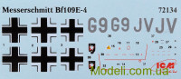 ICM 72134 Масштабна модель німецького нічного винищувача Messerschmitt Bf 109E-4