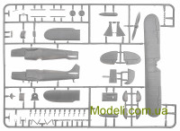 ICM 72193 Збірна модель німецького винищувача-біплана.Heinkel He-51 A1