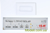 ICM 72461 Збірна модель німецького трактора Krupp L2H143 Kfz.69 з гарматою PaK-36