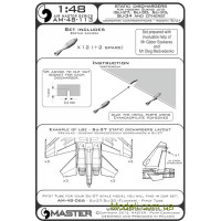 Master 48-113 Стічники статичної електрики для літаків Су-27, 30, 33, 34