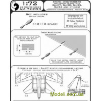 Master 72-093 Стічники статичної електрики для літаків Су-27, 30, 33, 34