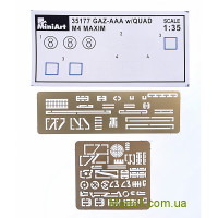 MINIART 35177 Збірна модель вантажівки ГАЗ-ААА з кулеметом "Максим" М4