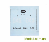 Military Wheels 7210 Збірна модель 1:72 T-34/85 тип 63