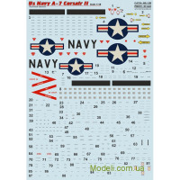 Print Scale 48-124 Декаль для літака A-7 Corsair ll, частина 1