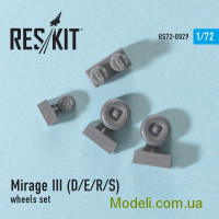 Reskit 72-0029 Смоляні колеса для літака Mirage III (D/E/R/S