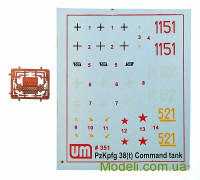 Unimodels 351 Масштабна модель командирський танк Pz. Bef. 38(t)